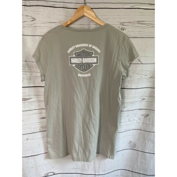 HARLEY-DAVIDSON short sleeve Spades Hearts Felt Letters Bahamas WOMENS SIZE XXL - Picture 4 of 5
